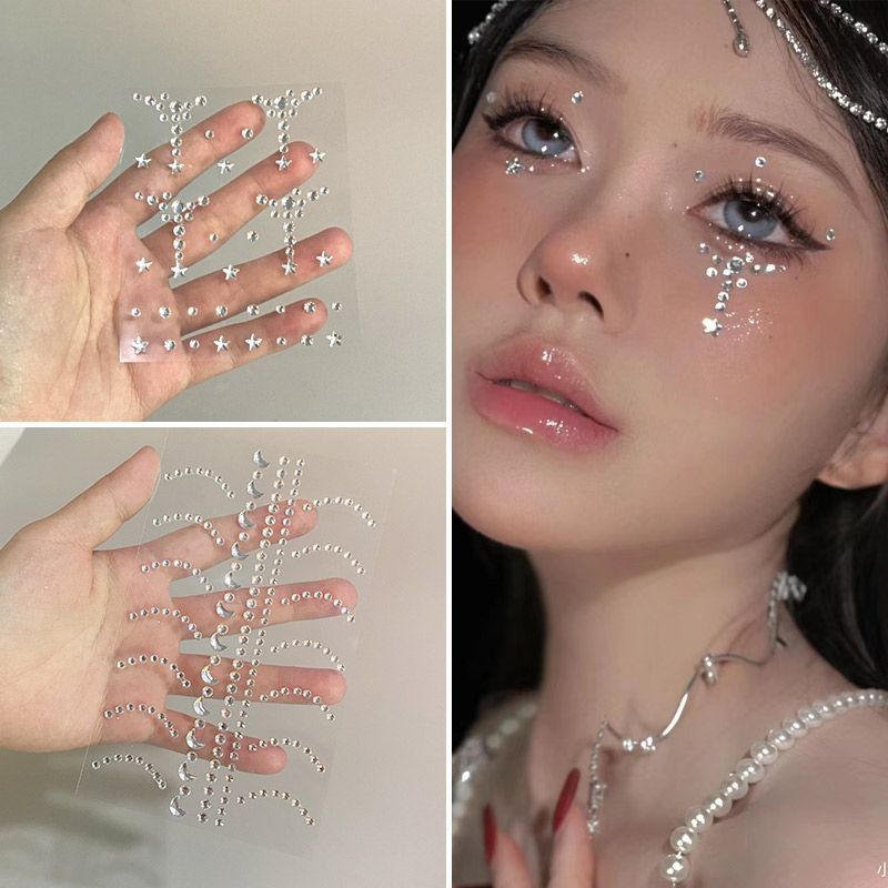 Electronics & Gadgets Starting With V - Face Stickers Shiny Crystal Tear Drop