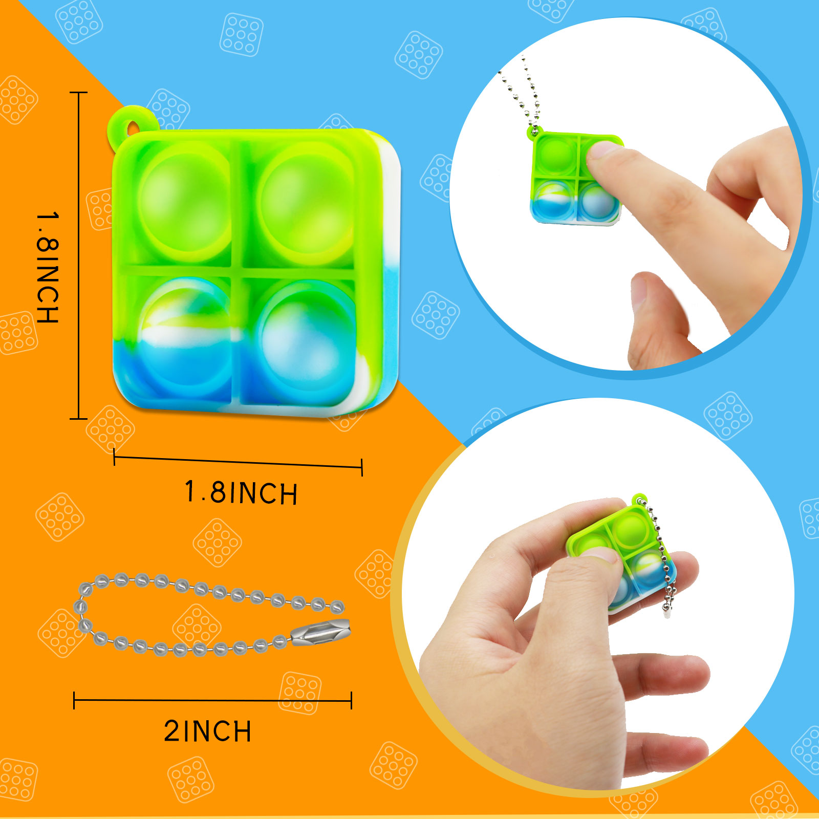 Mini Pop Fidget Keychain Toys  - مراجعة Electronics Gadgets Bag وسعره