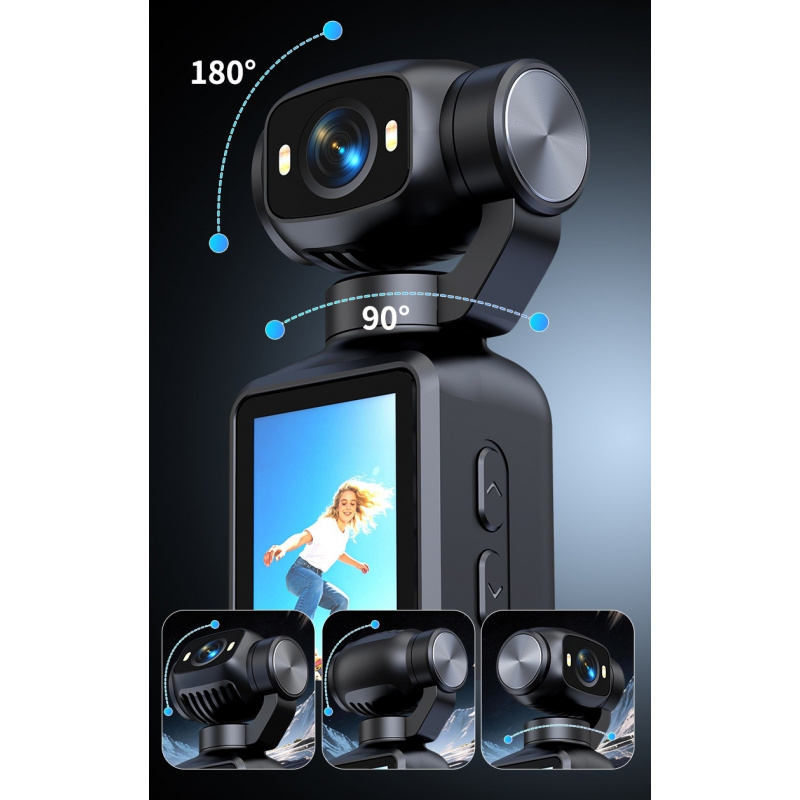 1pc Handheld Action Camera 4K  - مراجعة Action Camera 4K وسعره